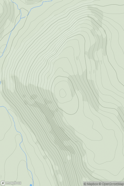 Thumbnail image for Fron Fawr [Llandudno to Wrexham] [SJ208450] showing contour plot for surrounding peak